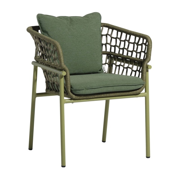 Chaise en métal avec corde