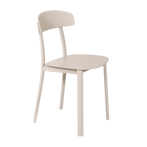 Metal chair with wood