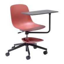 Swivel conference chair with table on wheels A-Pure loop Edu