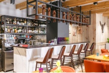 Wooden bar stool H-0043