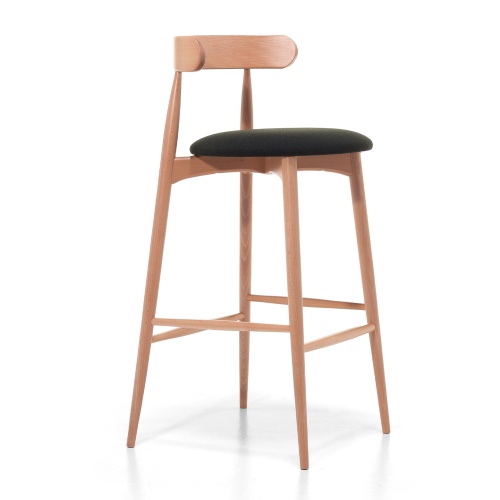 Bar stool with round seat
