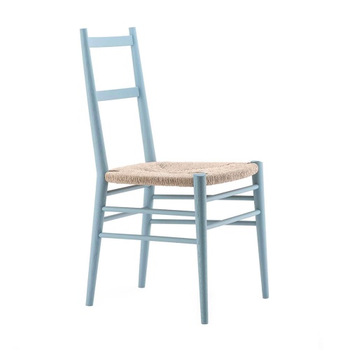 Chaise en frêne avec assise tressée