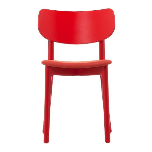 Chaise en bois rembourrée