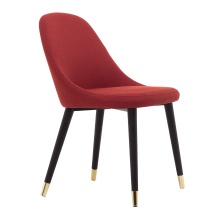 Wooden upholstered chair with metal sleeves A-2471 Cocktail