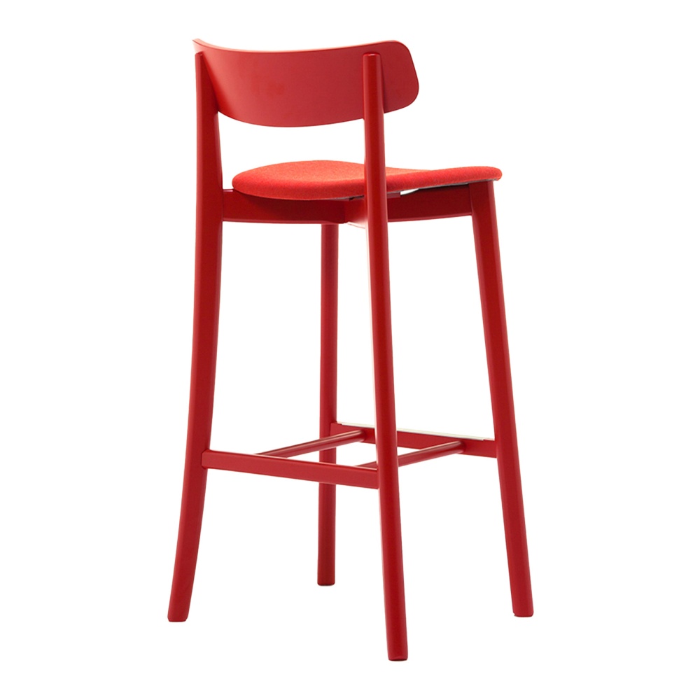 Wooden bar stool with solid or upholstered seat H-2452 Babar