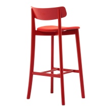 Wooden bar stool with solid or upholstered seat H-2452 Babar