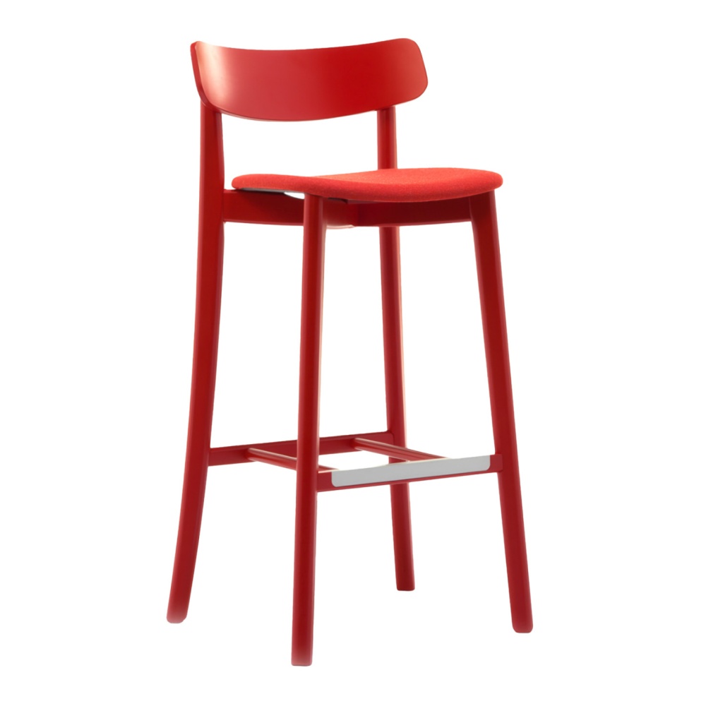 Wooden bar stool with solid or upholstered seat H-2452 Babar