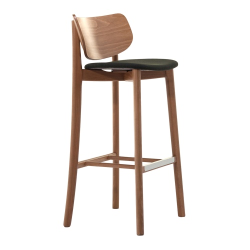 Tabouret de bar avec assise tressée