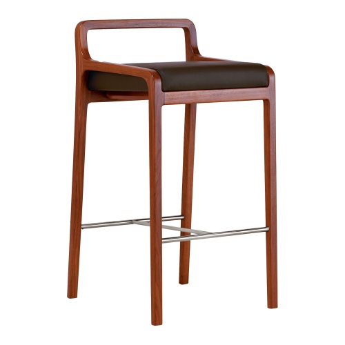 Tabouret de bar en bois tapissé