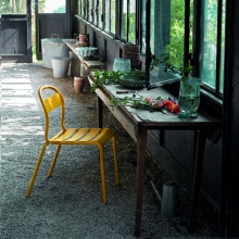 Chaise en aluminium empilable A-Stecca