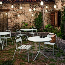 Chaise en aluminium empilable A-Stecca