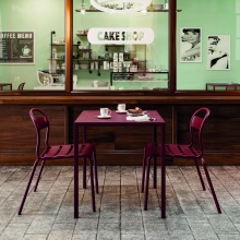 Chaise en aluminium empilable A-Stecca