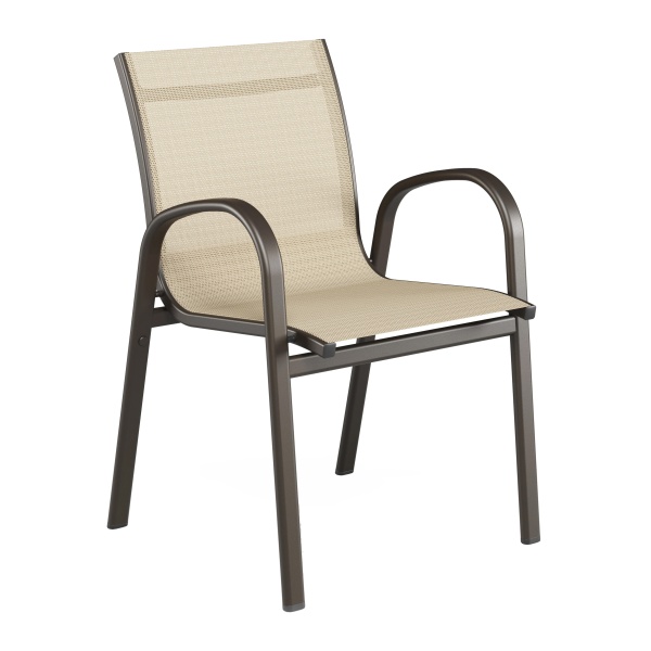 Chaise en aluminium et textile