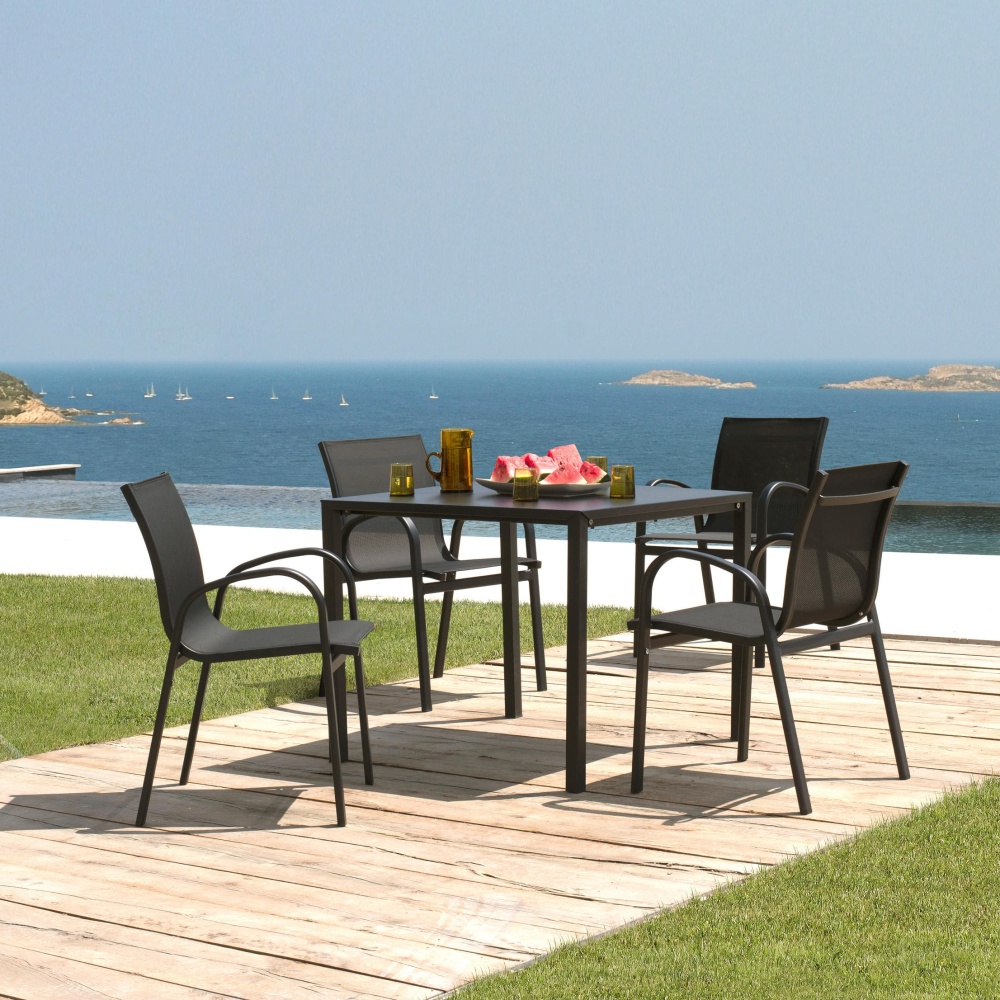 Chaise en aluminium et textile B-1310 Holly