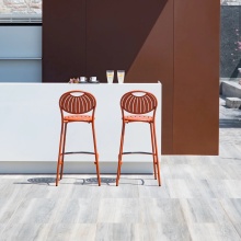 Stackable steel bar stool Coupole