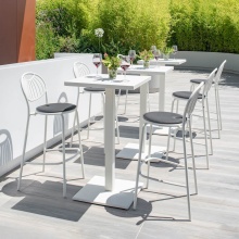 Stackable steel bar stool Coupole