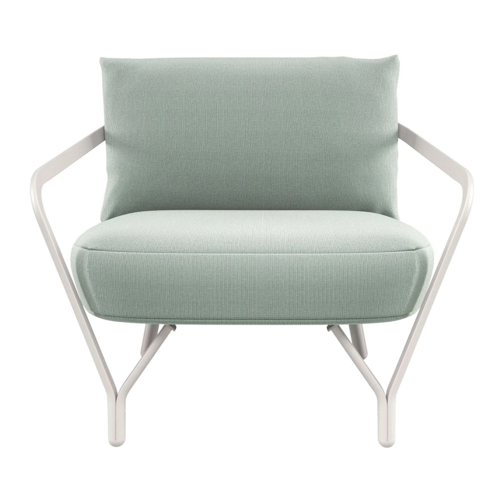 Fabric garden armchair with aluminium frame M-9045 Angel