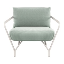 Fabric garden armchair with aluminium frame M-9045 Angel