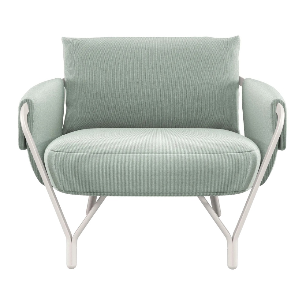 Fabric garden armchair with aluminium frame M-9045 Angel