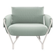 Fabric garden armchair with aluminium frame M-9045 Angel