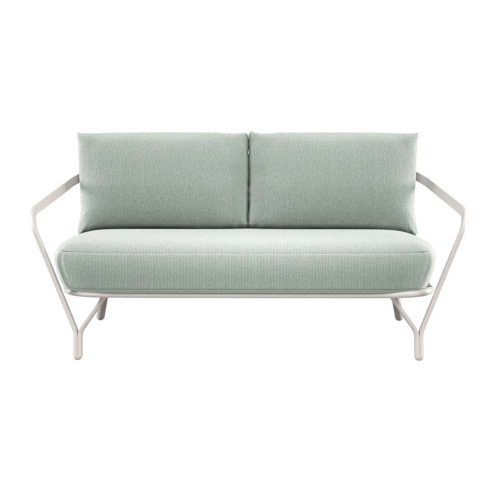 2/3 seater fabric garden sofa with aluminium frame D-9046 Angel