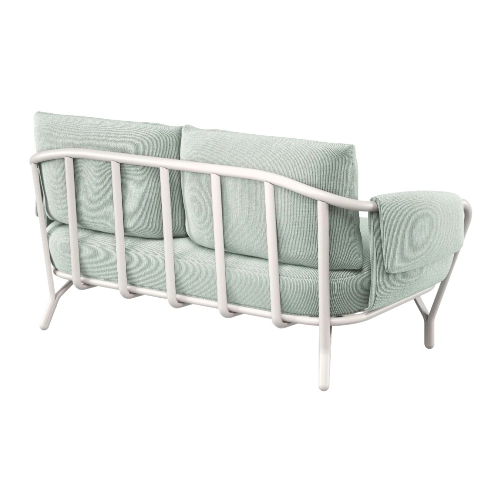2/3 seater fabric garden sofa with aluminium frame D-9046 Angel