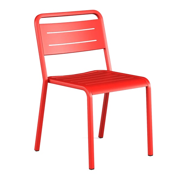 Chaise en aluminium empilable