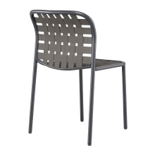 Stackable aluminium garden chair with elastic betls Yard