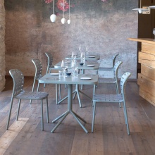 Stackable aluminium garden chair with elastic betls Yard