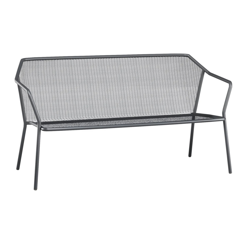 2/3 seater outdoor bench with steel frame D-527 Darwin