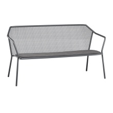 2/3 seater outdoor bench with steel frame D-527 Darwin
