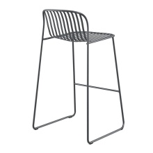 Outdoor stackable sled base steel bar stool Riviera Outdoor stackable sled base steel bar stool Riviera