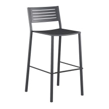 Outdoor stackable steel bar stool Segno