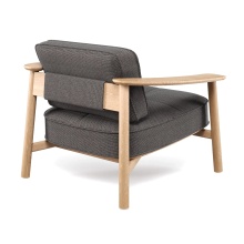 Fauteuil extérieur tapissé en teck M-6055 Twins