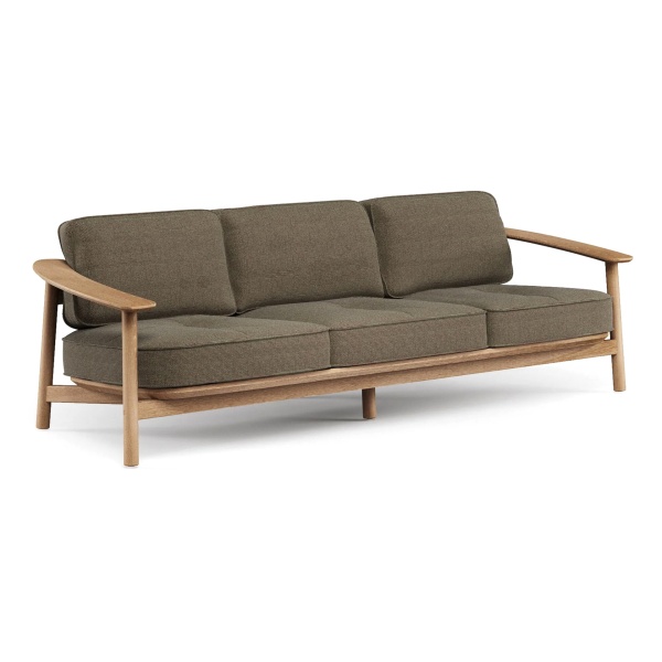 Sofa 4 seater with teak frame Sofa 4 seater with teak frame