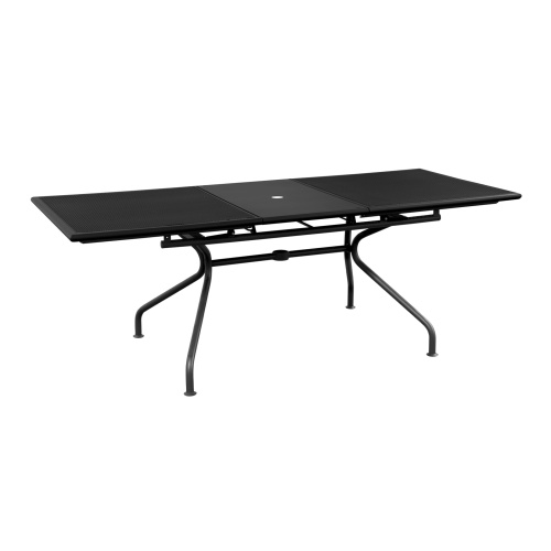 Metal extending dining table 160x90