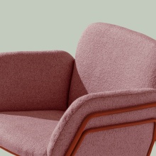 Fauteuil métallique rembourré B-1321 Ari Fauteuil métallique rembourré B-1321 Ari