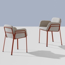 Fauteuil métallique rembourré B-1321 Ari Fauteuil métallique rembourré B-1321 Ari