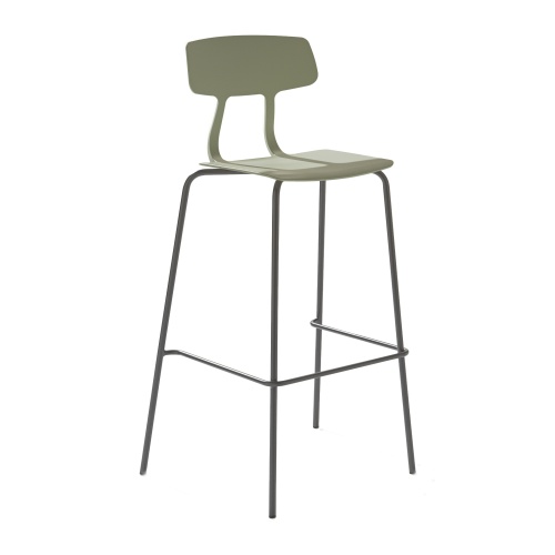 Tabouret de bar en plastique et métal