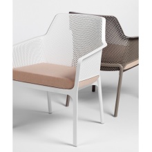 Polypropylene fiberglass garden chair with armrests M-Net Relax
