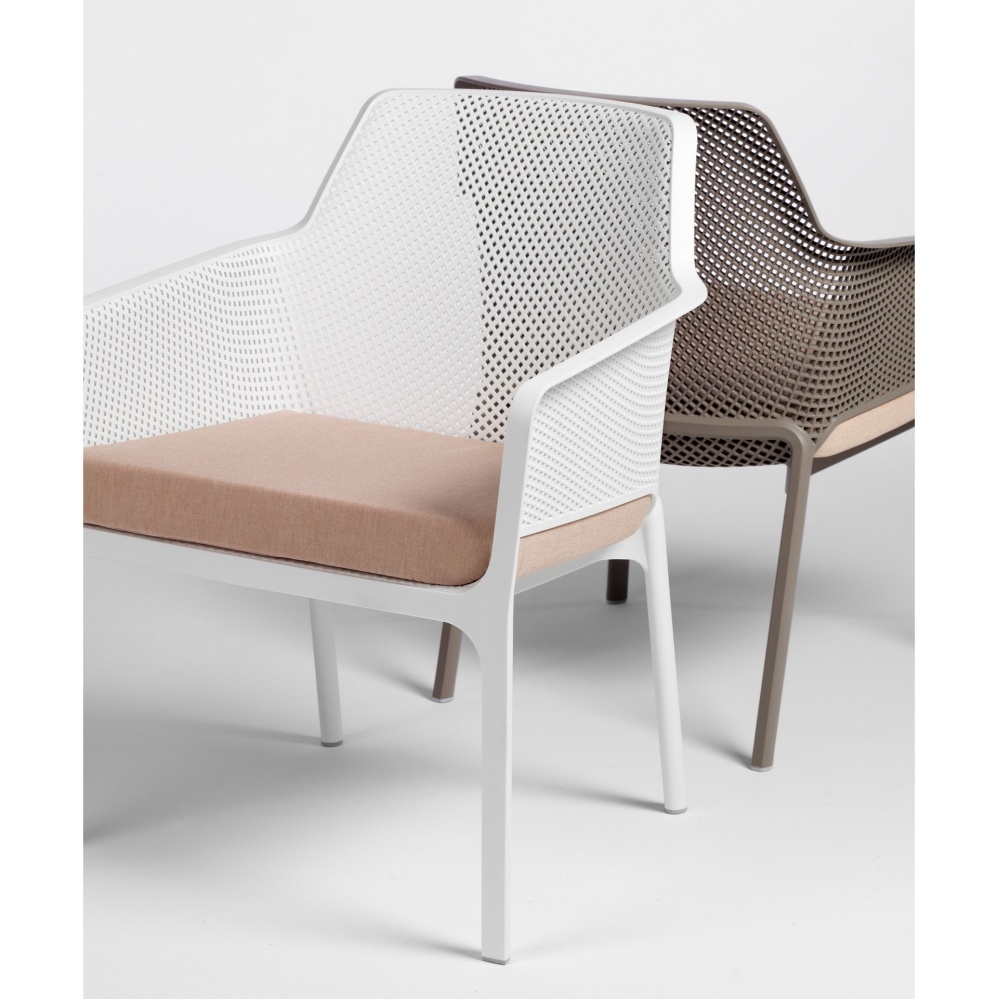Polypropylene fiberglass garden chair with armrests M-Net Relax