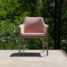 Polypropylene fiberglass garden chair with armrests M-Net Relax