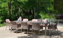 Polypropylene fiberglass garden chair with armrests M-Net Relax