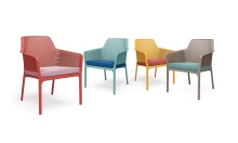 Polypropylene fiberglass garden chair with armrests M-Net Relax