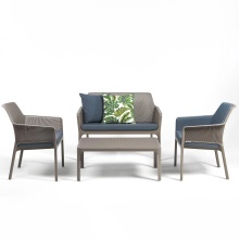 Polypropylene fiberglass garden chair with armrests M-Net Relax
