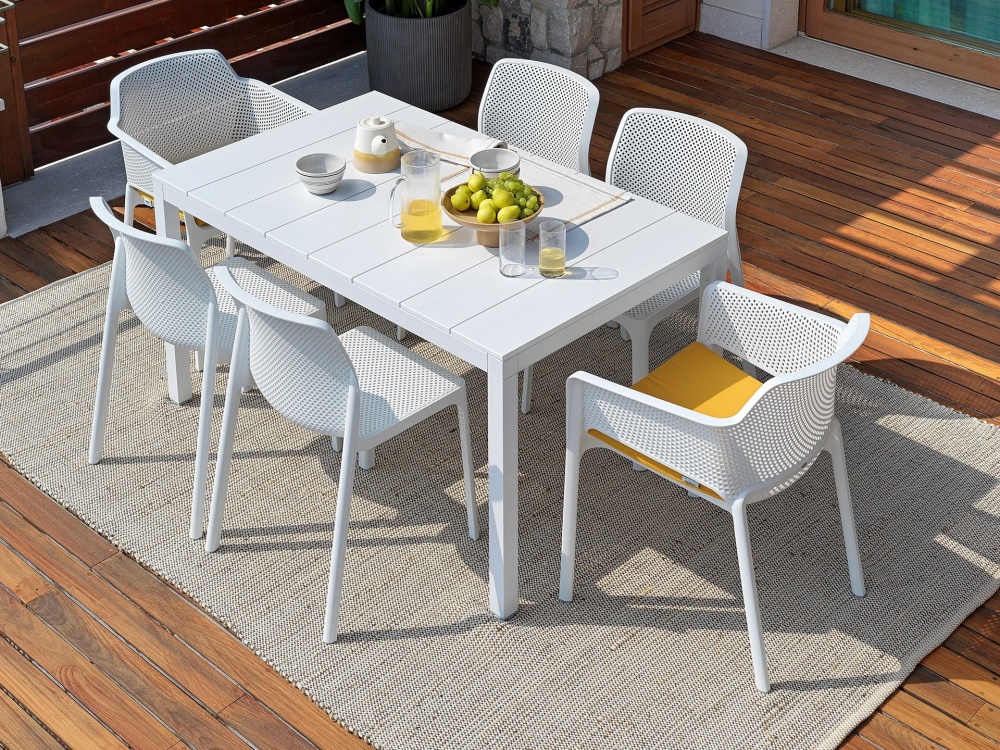 Table rectangulaire extensible 140/210×85 Rio Alu 140