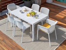 Table rectangulaire extensible 140/210×85 Rio Alu 140