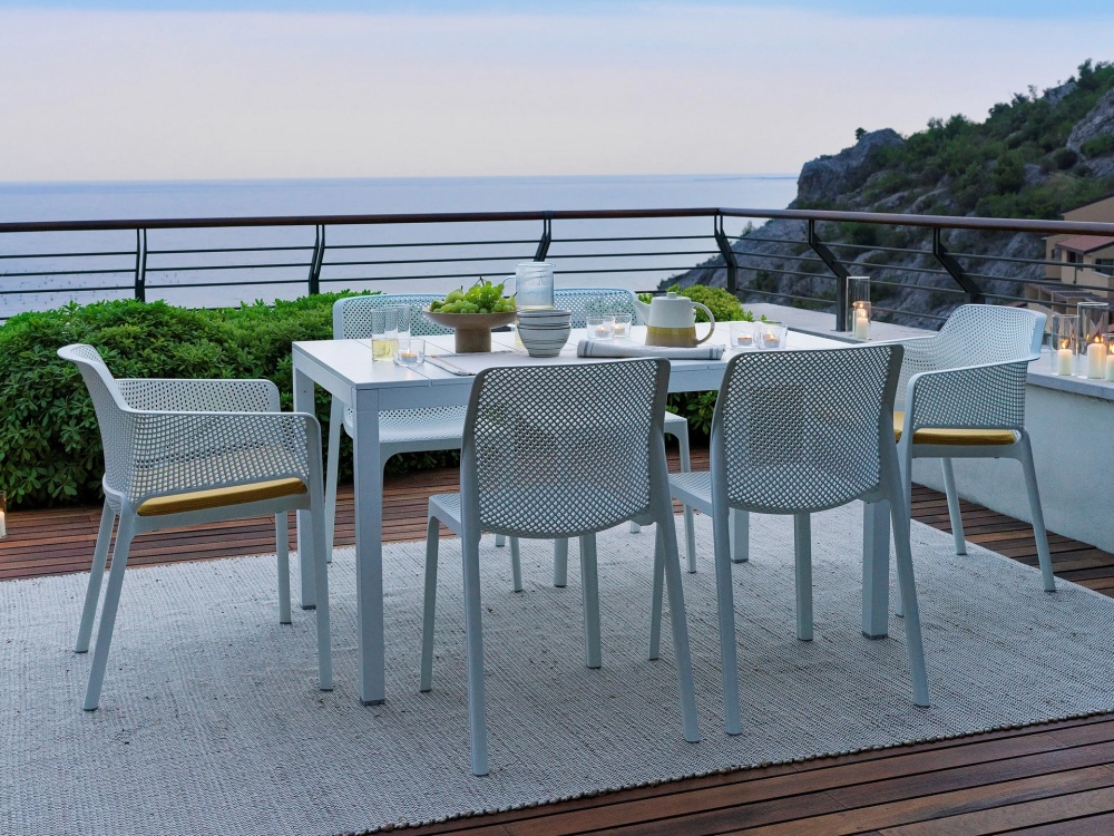 Table rectangulaire extensible 140/210×85 Rio Alu 140