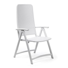 Polypropylene fiberglass folding armchair with perforated backrest B-Darsena