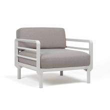 Outdoor fabric armchair with plastic frame D-Maximo